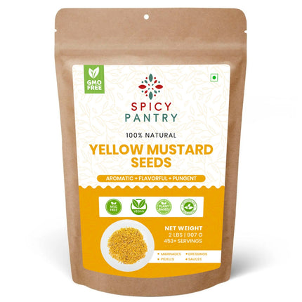 Yellow Mustard Seed – All-Natural, Non-GMO, Ideal for Pickling, Spice Blends, Mustard Making & Seeds for Planting