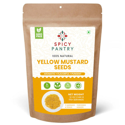 Yellow Mustard Seed – All-Natural, Non-GMO, Ideal for Pickling, Spice Blends, Mustard Making & Seeds for Planting