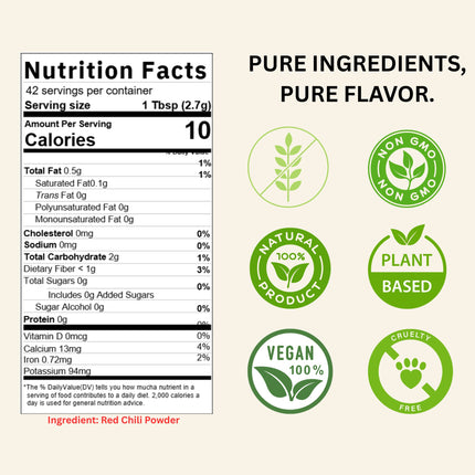 Red Chili Powder – All-Natural, GMO-Free, Bold Spice for Cooking & Seasoning