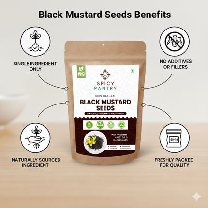 Black Mustard Seeds – All-Natural, GMO-Free, Bold Flavor for Indian Cooking & Pickling