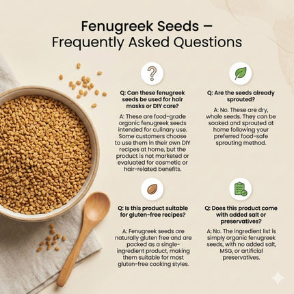Fenugreek Seeds – All-Natural, GMO-Free, Perfect for Cooking, Spice Blends & Herbal Remedies