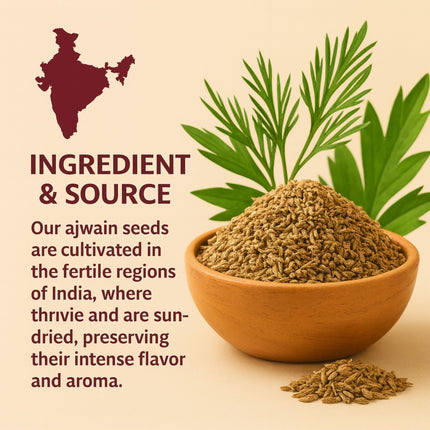 Ajwain Seeds – All-Natural, GMO-Free, Perfect for Digestion, Baking, and Flavorful Indian Cooking