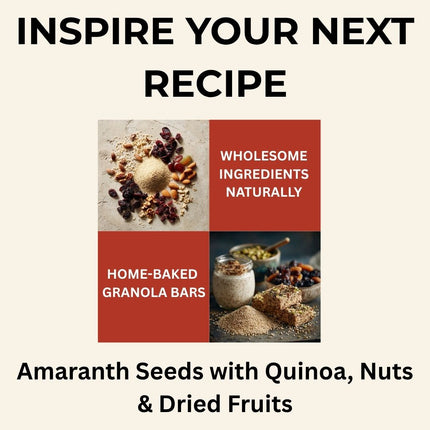 Amaranth Seeds – All-Natural, GMO-Free, Gluten-Free, Perfect for Baking, Cooking, and Salads