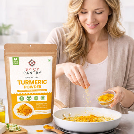 Turmeric Powder, Ground Curcuma (Haldi) All-Natural, Non-GMO, Ideal for Cooking, Golden Milk