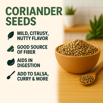 Coriander Seeds – All-Natural, GMO-Free, Perfect for Cooking, Mixed Spices, Pickling & Planting