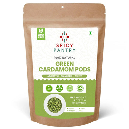 Cardamom Pods – All-Natural, GMO-Free, Whole Green Spice for Cooking, Beverages & Baking