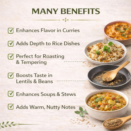 Whole Cumin Seeds – Non-GMO, Bold Flavor, Ideal for Jeera Recipes, Spice Blends, and Culinary Seed Use