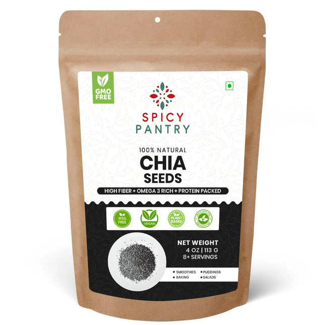 Chia Seeds – All-Natural, GMO-Free, Rich in Protein & Perfect for Baking, Smoothies, and More